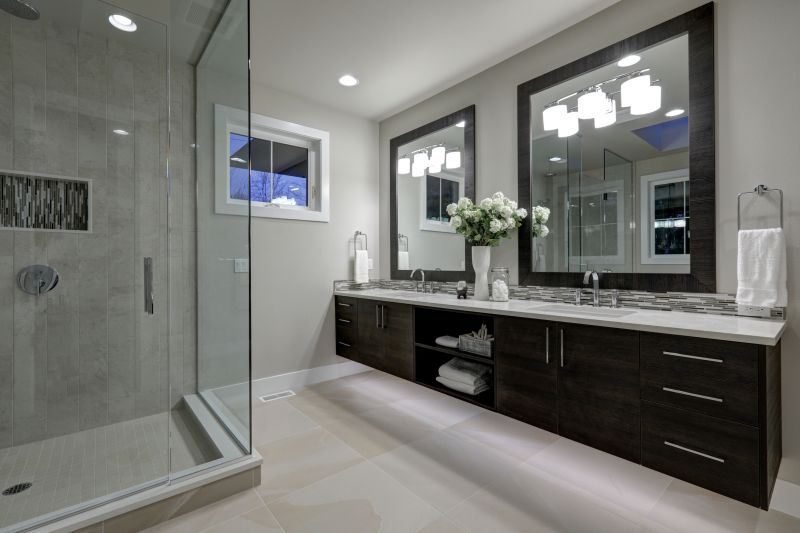 Expanded master bathroom layout