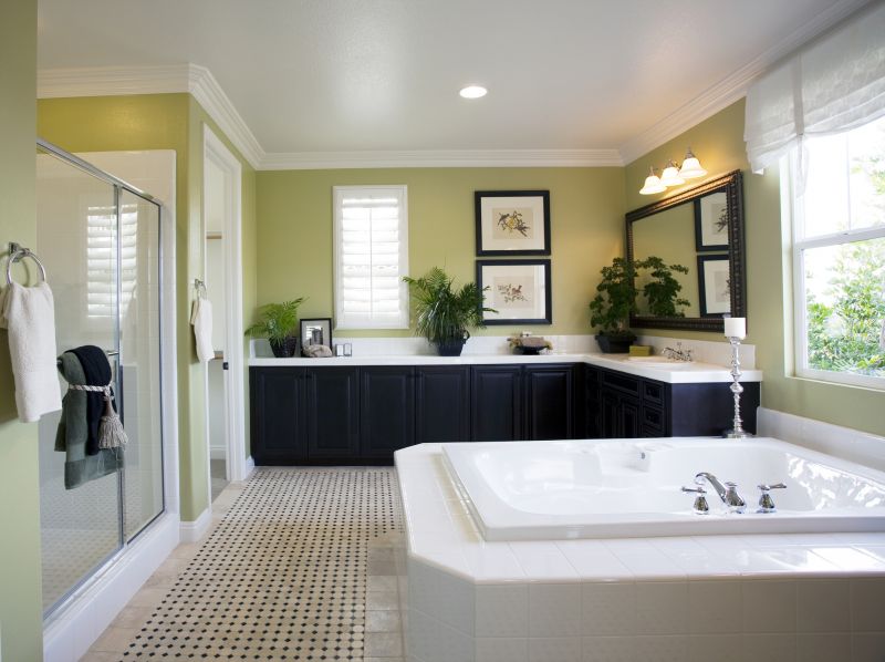 Bathroom renovation featuring modern design elements
